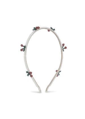 Eleganter Haarreif mit handvernähten Perlen und floralen Verzierungen für festliche Anlässe oder täglichen Glamour.