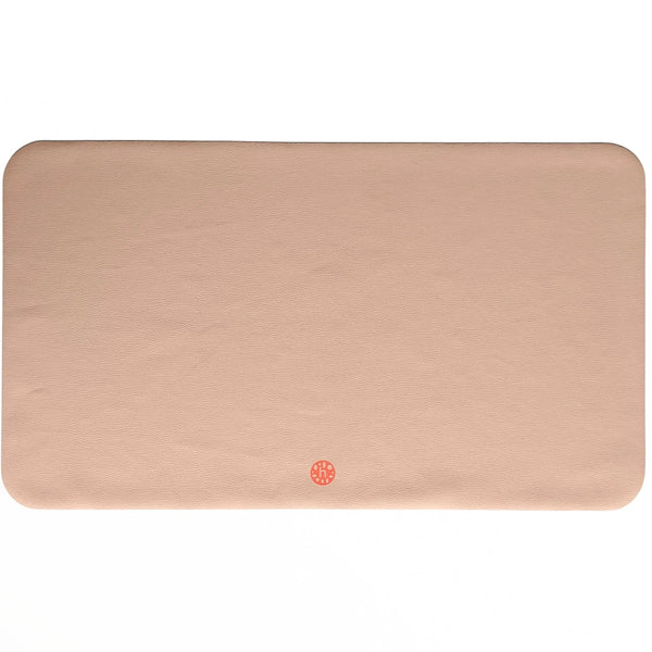 Silicone Leather Changing Mat & Placemat Peach/Green