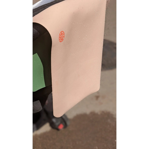 Silicone Leather Changing Mat & Placemat Peach/Green