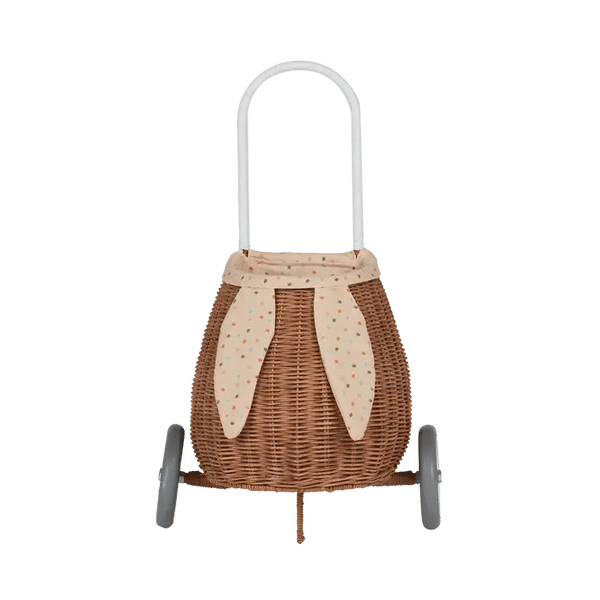 Rattan Bunny Luggy with Gumdrop lining