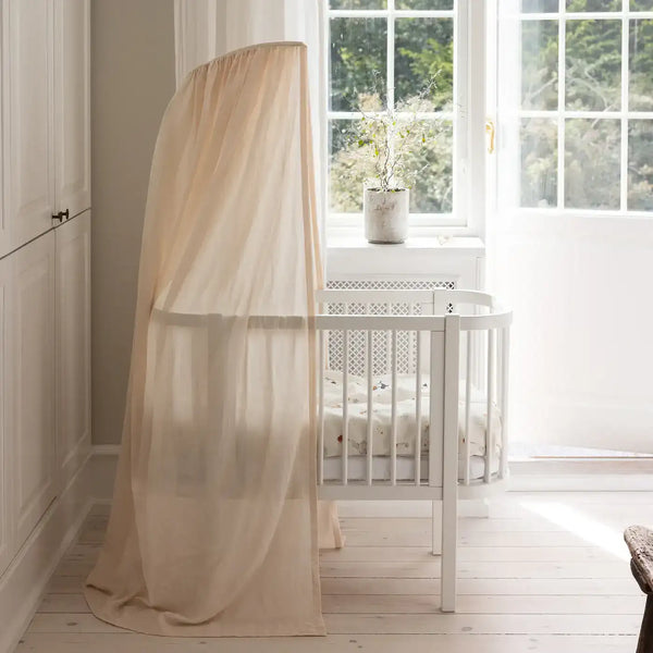 Sebra Baldachinhalter Classic White – gepolsterte Spannscheiben im Detail