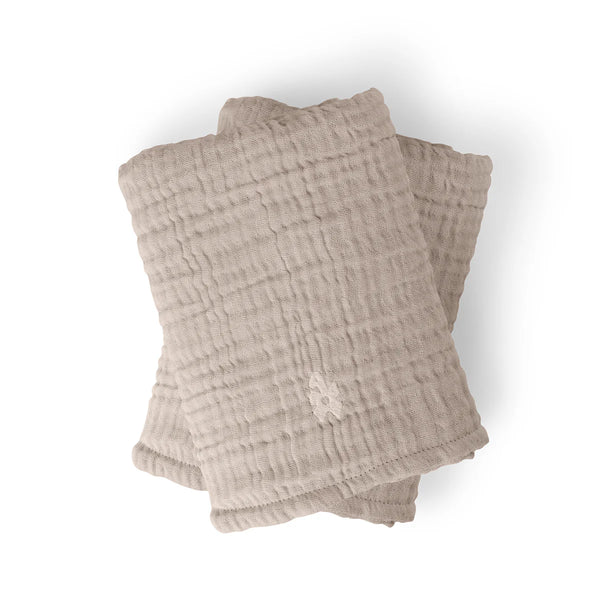 Sebra Musselin PUSLE Wickelunterlage Seabreeze Beige, 2er-Set