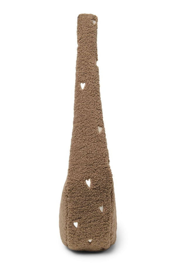 Studio Noos Brown Teddy Hearts Bag, Herzmuster im Detail