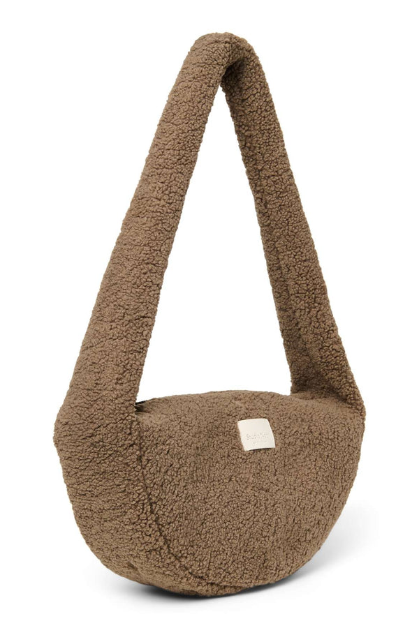 Studio Noos Brown Teddy Mini Bag, 39 x 20 x 11 cm