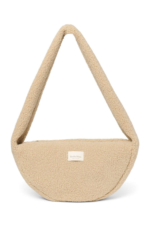 Studio Noos Ecru Teddy Mini Cross Body Bag in Cremeweiss
