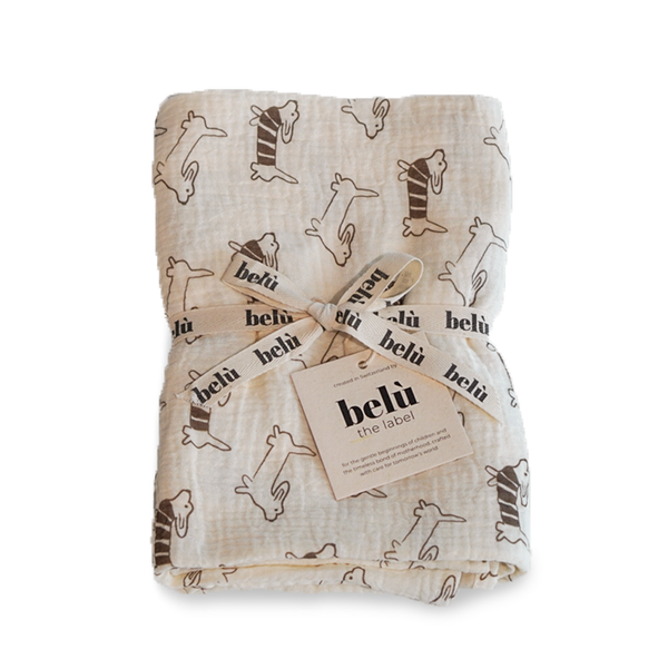 Muslin Swaddle Sausage Dog