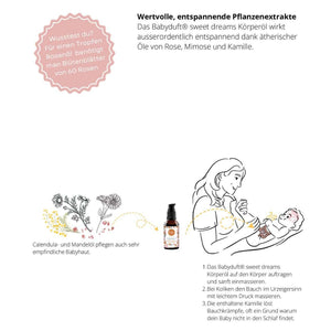 Sweet Dreams Bio Körperöl von Babyduft – Flasche