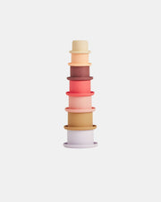 Stacking tower cup Tawa cherry red/beige