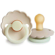 2-Pack Latex Pacifier Daisy Night Cream/Croissant