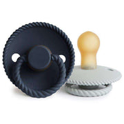 2-Pack Latex Pacifier Rope Silver gray/Dark Navy