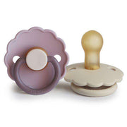 2-Pack Latex Pacifiers Daisy Lavender Haze/Cream