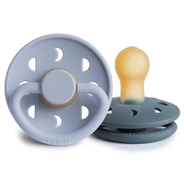 2-Pack Latex Pacifiers Moon Phase Powder Blue/Slate