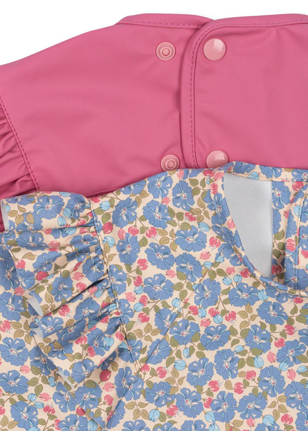 2-Pack Bib with Sleeves Fleur Rosier / Chateau Rose