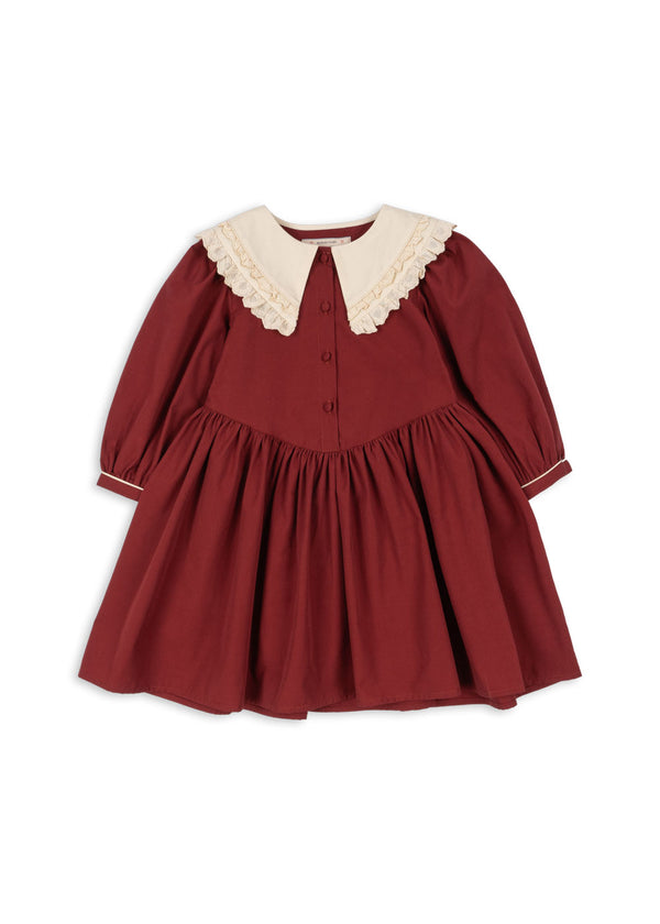 Coeur Collar Dress Red Dahlia