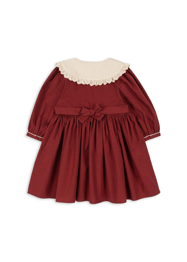 Coeur Collar Dress Red Dahlia