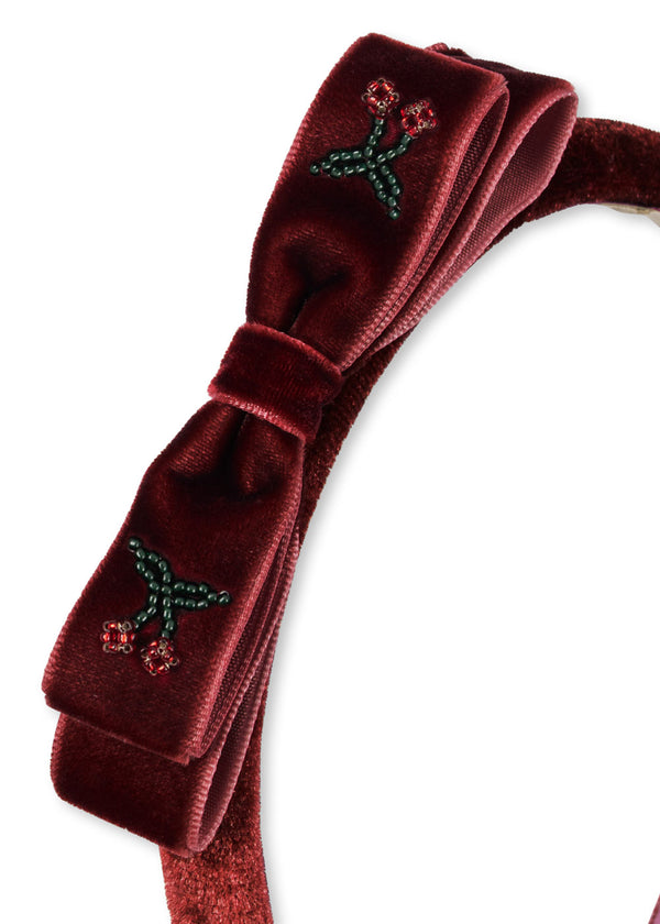 Juliette Bow Headband Rio Red