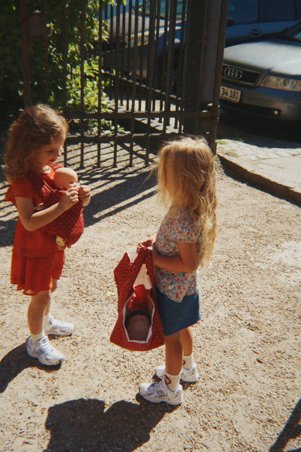 Doll Carrycot Fraise Dot