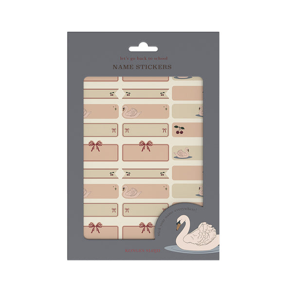 60 pcs. Name Stickers Swan