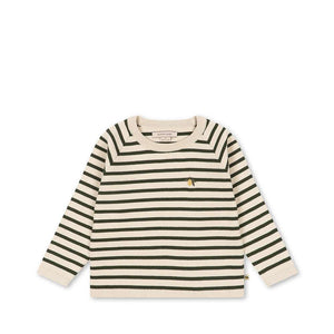 Konges Sløjd Strickpullover Buma in Stripe Verti aus GOTS-Bio-Baumwolle