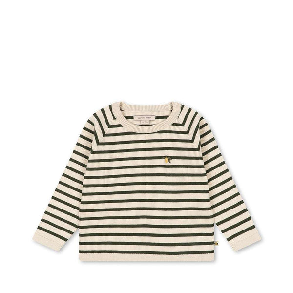 Konges Sløjd Strickpullover Buma in Stripe Verti aus GOTS-Bio-Baumwolle
