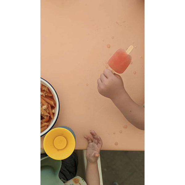 Activity & Floor Protection Mat Silicone Leather Roam Square Peach/Green