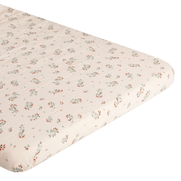 Muselin fitted sheet 70x140cm Clover