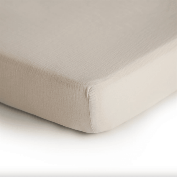 Muselin fitted sheet 60x120cm Fog