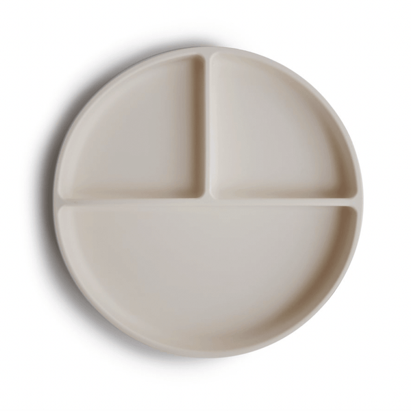Stay-put silicone plate Ivory