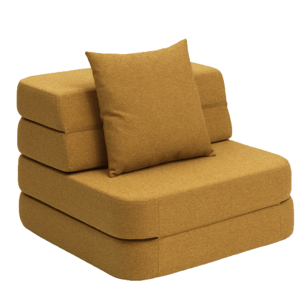byKlipKlap KK 3 Fold Sofa Single - Mustard w. Mustard | Kindersofa | Beluga Kids