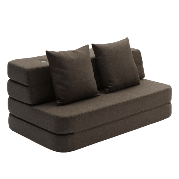 byKlipKlap KK 3 Fold Sofa - Brown w. Sand | Kindersofa | Beluga Kids