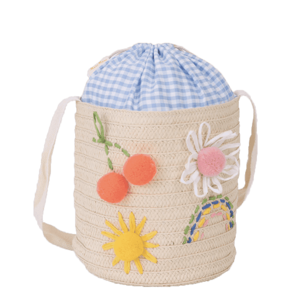 Embroidered icon basket