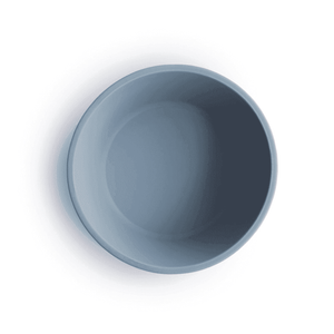 Mushie Schüssel Powder Blue aus Lebensmittelsilikon, spülmaschinenfest