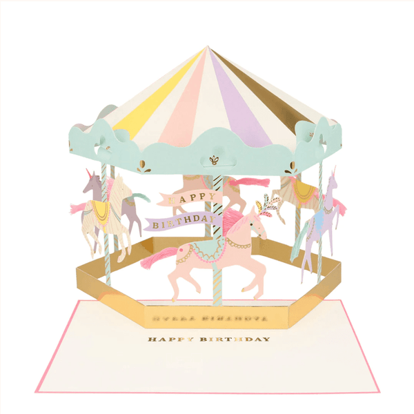 Carousel Stand Up Birthday Card