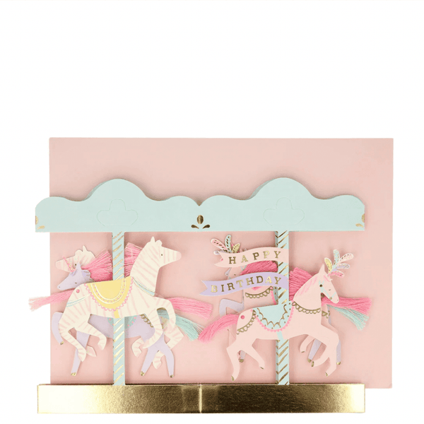 Carousel Stand Up Birthday Card