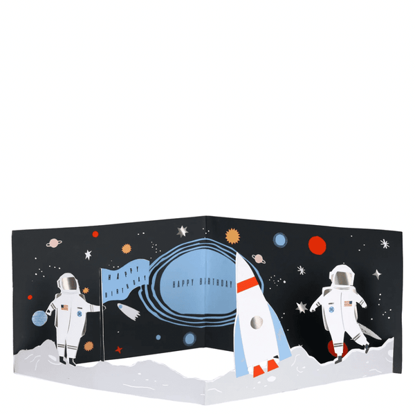 3D Space Scene Birthday Card