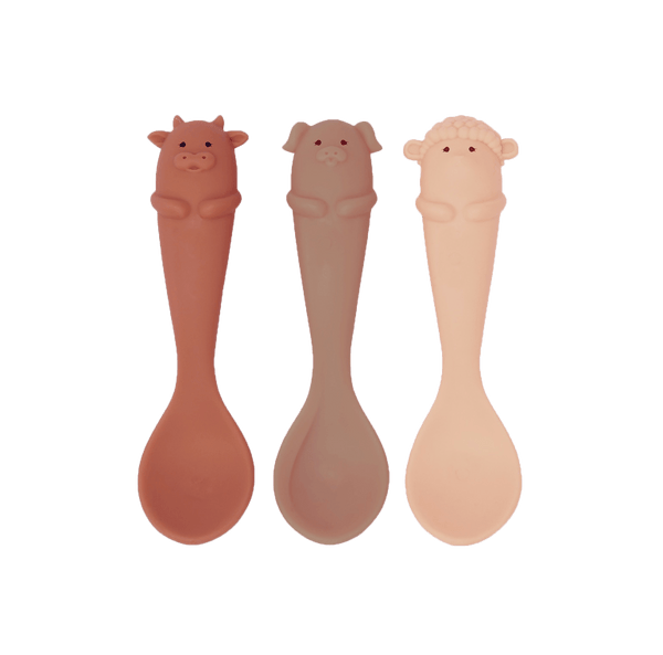 3-Pack Baby Spoon Farm Rose Mix