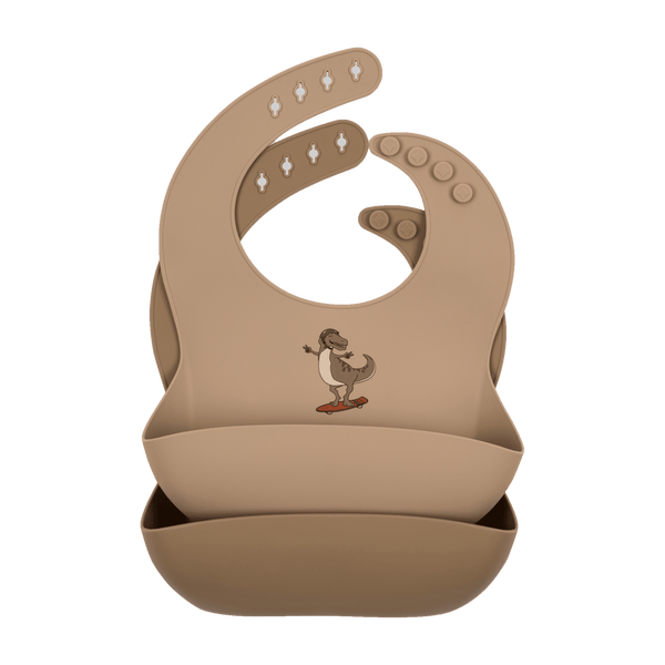 Konges Slojd 2-Pack Silikon Lätzchen Skateosaurus | Lätzchen | Beluga Kids