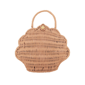 Olli Ella Rattan Shell Bag Rose | Aufbewahrungskorb | Beluga Kids