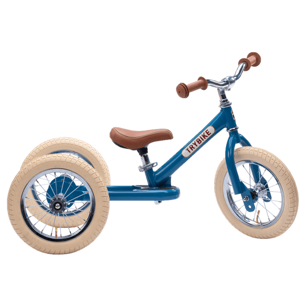 Trybike 2-in-1 Dreirad/Laufrad Vintage Blue
