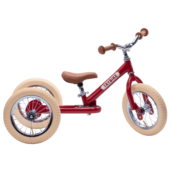 Trybike 2-in-1 Dreirad/Laufrad Vintage Red