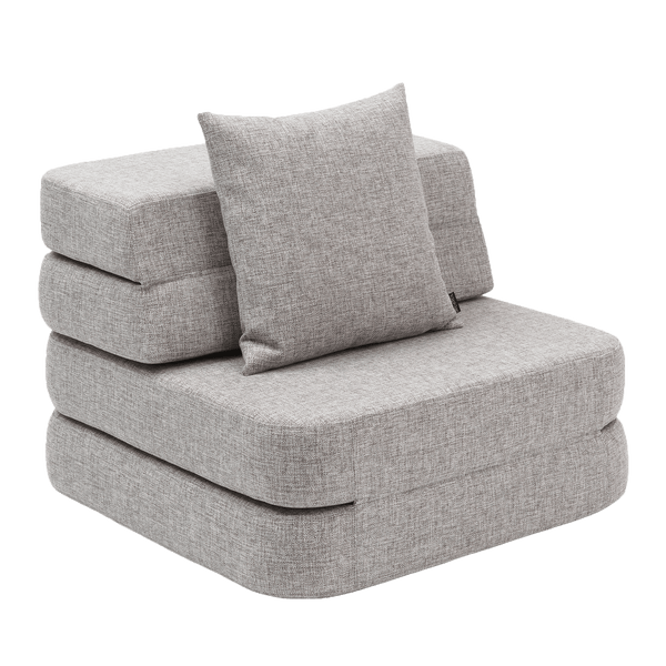 byKlipKlap KK 3 Fold Sofa Single - Multi Grey w. Grey | Kindersofa | Beluga Kids
