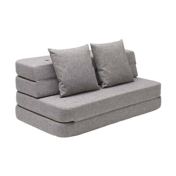 byKlipKlap KK 3 Fold Sofa - Multi Grey w. Grey | Kindersofa | Beluga Kids