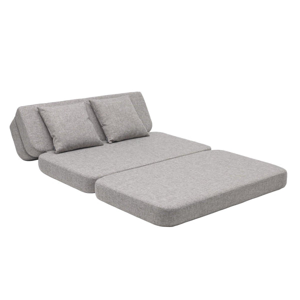 byKlipKlap KK 3 Fold Sofa - Multi grey w. grey - Beluga Kids