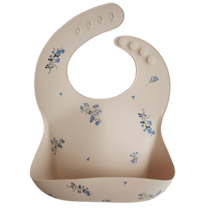 Mushie Silikon Lätzchen Lilac Flower | Lätzchen | Beluga Kids