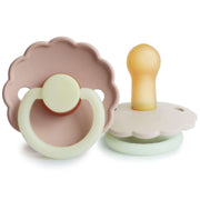 2-Pack Latex Pacifier Daisy Night Blush/Cream